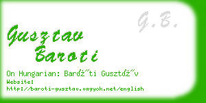 gusztav baroti business card